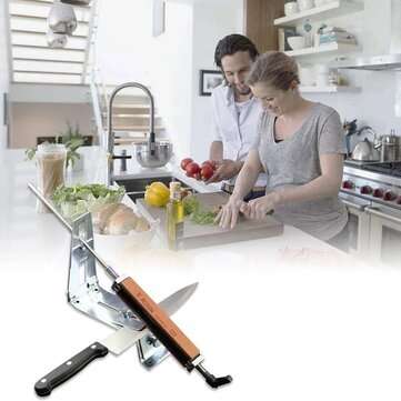 MYVIT Professional Knife Sharpener All stainless Steel Kitchen Sharpening Grinding System Tools Fix-