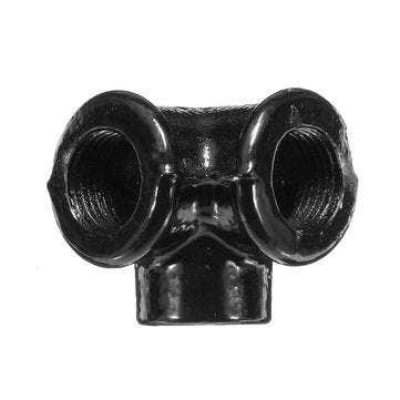 Machifit 3/4 Inch Side Outlet Malleable Iron Elbow 90 Threaded Cross Pipes Fittings Connector