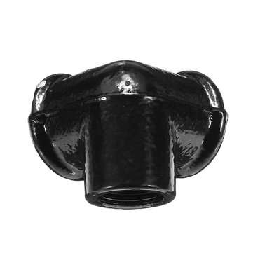 Machifit 3/4 Inch Side Outlet Malleable Iron Elbow 90 Threaded Cross Pipes Fittings Connector