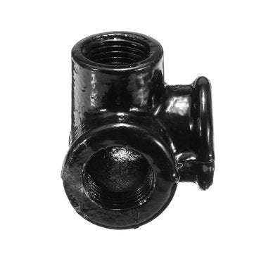 Machifit 3/4 Inch Side Outlet Malleable Iron Elbow 90 Threaded Cross Pipes Fittings Connector