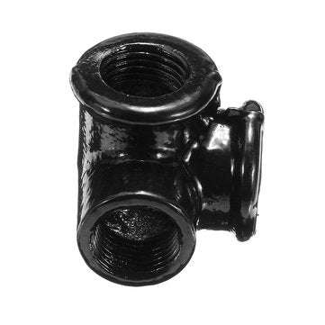 Machifit 3/4 Inch Side Outlet Malleable Iron Elbow 90 Threaded Cross Pipes Fittings Connector