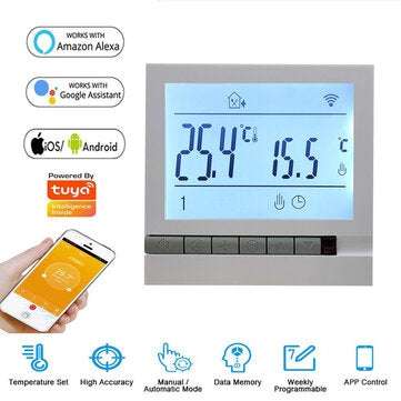 MINCO HEAT MK71 Smart Wifi Thermostat LCD Display Screen Remote Control Smart Home Te... (MODEL: GC)