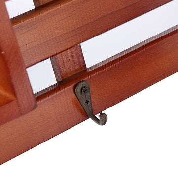Solid Wood Staircase Hook Wall Shelf Living Room Bedroom Wall Debris Storage And Finishing Rack