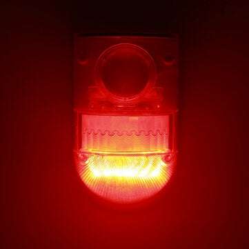 Solar Strobe Light Motion Detector Solar Alarm Light 129dB Loud Siren Street Lamp