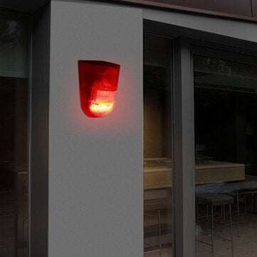 Solar Strobe Light Motion Detector Solar Alarm Light 129dB Loud Siren Street Lamp