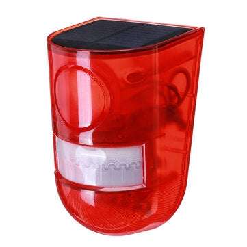 Solar Strobe Light Motion Detector Solar Alarm Light 129dB Loud Siren Street Lamp