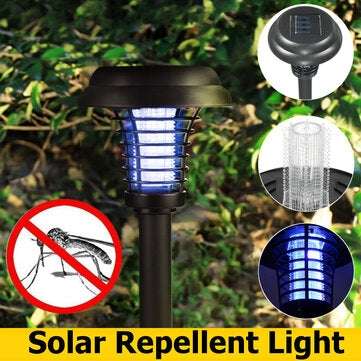 Solar Powered LED Light Mosquito Pest Bug Zapper Insect Killer Lawn Lamp Garden