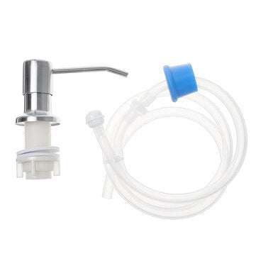Soap Dispenser for Kitchen Sink & Extension Tube Kit Tube Chrome Liquid Soap Pump Head  For Bathroom