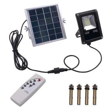 Solar Powered 10W 20LED SMD5730 Waterproof IP65 Remote+Timer+Light Control Flood Light
