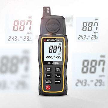 SNDWAY SW723 Portable CO2 PPM Meter Carbon Dioxide Detector CO2 Air Monitor Multi Gas Analyzer 0-999
