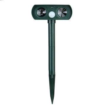 Solar Power Ultrasonic Animal Repeller Garden Pest Cat Deer Raccoon Repellent