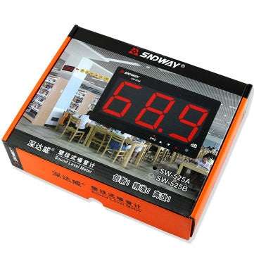 SNDWAY SW-525A Digital Sound Level Meter Noise Decibel Meter 30~130db Large Screen Display