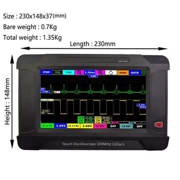 SMTO1004S 4Channel Touch Screen Oscilloscope + 2Channel Signal Generator 100M/1G Sampling Rate USB O