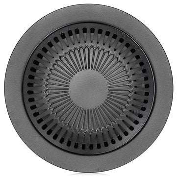 Smokeless Stovetop BBQ Grill Pan Stainless steel Card Type Non-stick Cooking Pan Round Shape Ceramic