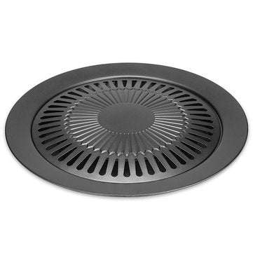 Smokeless Stovetop BBQ Grill Pan Stainless steel Card Type Non-stick Cooking Pan Round Shape Ceramic