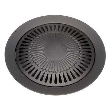 Smokeless Stovetop BBQ Grill Pan Stainless steel Card Type Non-stick Cooking Pan Round Shape Ceramic