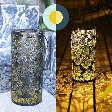 Solar Power Flower Lantern LED Lamp Garden Light Outdoor Landscape Decorative