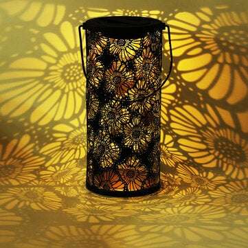 Solar Power Flower Lantern LED Lamp Garden Light Outdoor Landscape Decorative