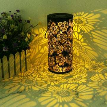 Solar Power Flower Lantern LED Lamp Garden Light Outdoor Landscape Decorative