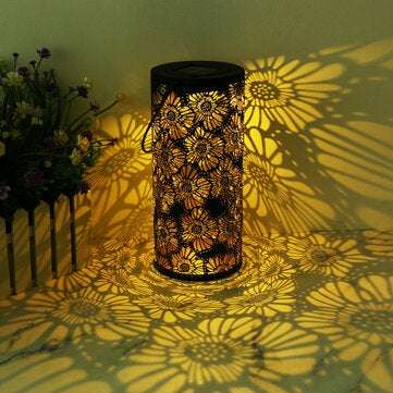 Solar Power Flower Lantern LED Lamp Garden Light Outdoor Landscape Decorative