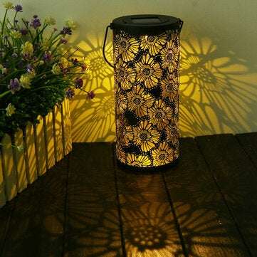 Solar Power Flower Lantern LED Lamp Garden Light Outdoor Landscape Decorative