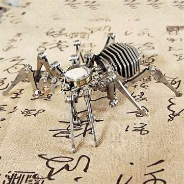SMG Punk Spider Crystal Watch Creative Handmade Metal Spider With Foldable Feet Crafts Punk Style Cl