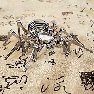 SMG Punk Spider Crystal Watch Creative Handmade Metal Spider With Foldable Feet Crafts Punk Style Cl