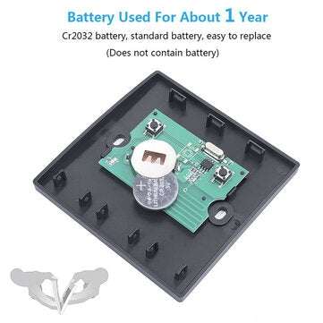 SMATRUL Black 433Mhz Smart Push 3Gang Wireless Switch Light +3 RF Remote Control