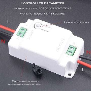 SMATRUL Black 433Mhz Smart Push 3Gang Wireless Switch Light +3 RF Remote Control