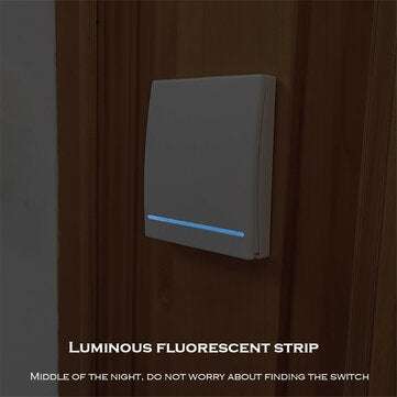 SMATRUL Black 433Mhz Smart Push 3Gang Wireless Switch Light +3 RF Remote Control
