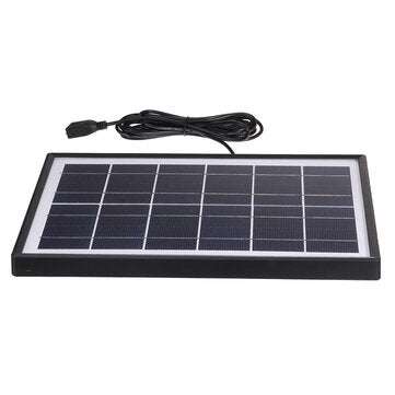 Solar Panel Portable Power Bank Outdoor Camping Phone Charger with 5-in-1 USB Cable
