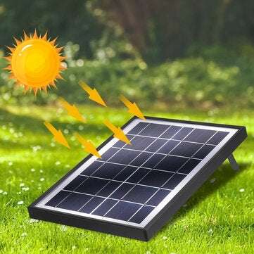 Solar Panel Portable Power Bank Outdoor Camping Phone Charger with 5-in-1 USB Cable