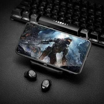 TWS Wireless bluetooth 5.0 Earphone Dual LED Power Display 1300mAh Type-C Charge IPX7 Waterproof Hea