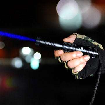 U King ZQ-012B 450nm Blue Light 1mw Beam Laser Flashlight With EU Charger Laser Pointer (WATT: LOW)