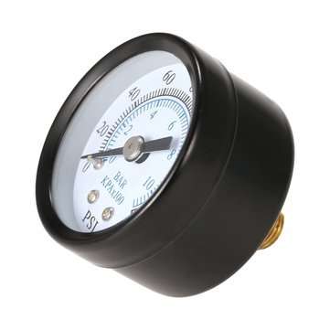TS-40-10 1/8 Inch 160 Psi 0-10bar Compressor Compressed Air Pressure Gauge Small Double Scale Measur
