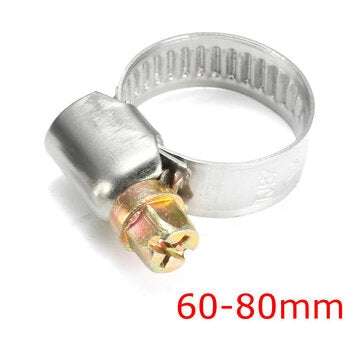 Stainless Steel Silver Fuel Hose Clips Pipe Clamps Fastener (SIZE: #3)