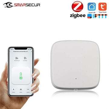Smarsecur Tuya Zigbee Temperature and Humidity Sensor Wireless Smart Home EWelink Temperature and Hu