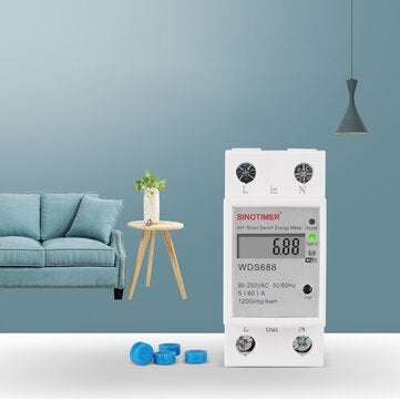 SINOTIMER WDS688 5-60A 230V Smart WiFi Single-phase Energy Meter Mobile Phone App Home Multi-functio