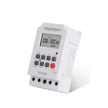 SINOTIMER TM630S-2 220V LCD Digital Programmable Timer Switch with Interval 1 Second Power Direct Ou