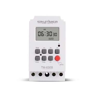 SINOTIMER TM630S-2 220V LCD Digital Programmable Timer Switch with Interval 1 Second Power Direct Ou