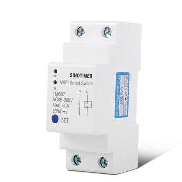 SINOTIMER TM607 Tuya 80A 85-300V Smart WiFi Timer Mobile Phone APP Home Remote Control Timer Countdo