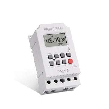 SINOTIMER TM630S-1 110V LCD Digital Programmable Timer Switch with Interval 1 Second Power Direct Ou
