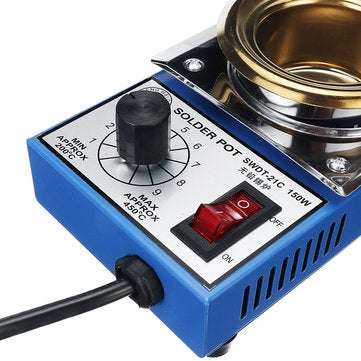 ST-21C 220V 150W Solder Pot Soldering Desoldering Bath Titanium Plate 50mm 200-450