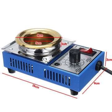 ST-21C 220V 150W Solder Pot Soldering Desoldering Bath Titanium Plate 50mm 200-450