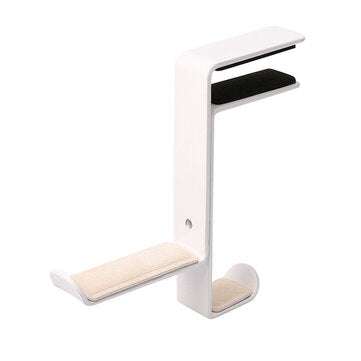 Steel Headset Earphone Headphone Hanger Stand Holder Table Clamp Clip Screws Head... (COLOR.: WHITE)