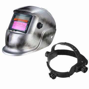 Silver Solar Auto Darkening Welding Helmet TIG MIG Welder Lens Mask