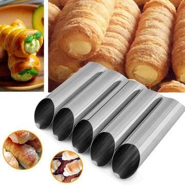 Stainless Steel Cylinder Shape Mold Croissant Roll Bread Baking Tool