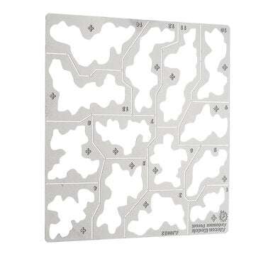 Stainless Steel 1/35 1/100 AJ0032 Spray Template Forest Camouflage Mould Tool