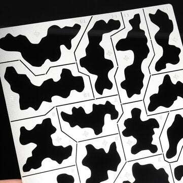 Stainless Steel 1/35 1/100 AJ0032 Spray Template Forest Camouflage Mould Tool
