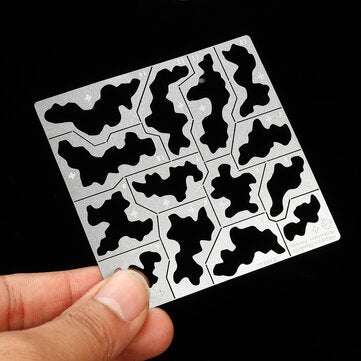 Stainless Steel 1/35 1/100 AJ0032 Spray Template Forest Camouflage Mould Tool